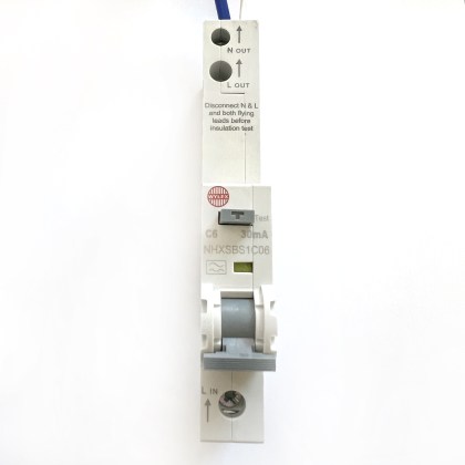 Wylex NHXSBS1C06 C6 6A 6 Amp 30mA RCBO Circuit Breaker Type A